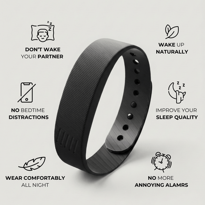 Silent Vibrating Wristband Alarm | Black