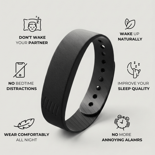 Silent Vibrating Wristband Alarm | Black